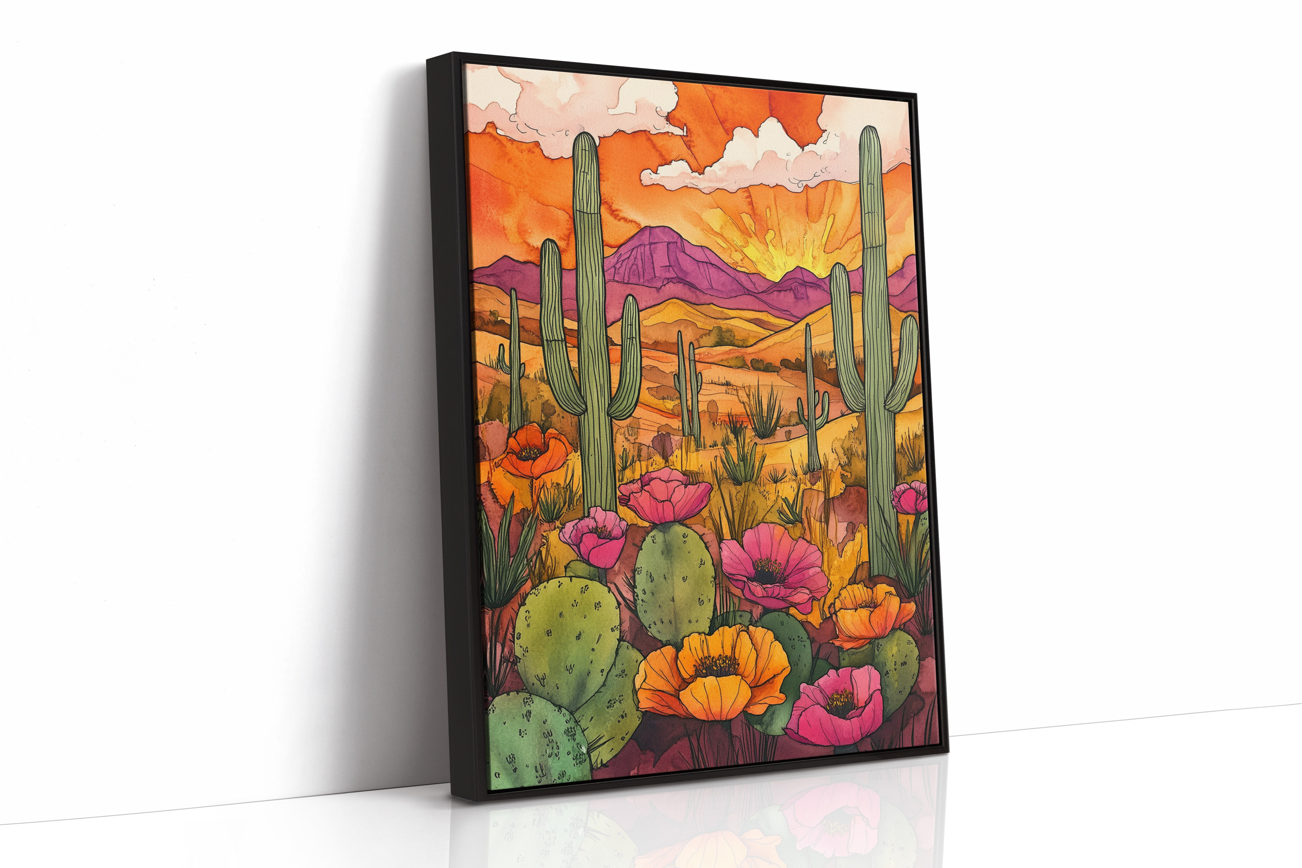 AL0778 - Premium Art Print - Black Framed Canvas image 1