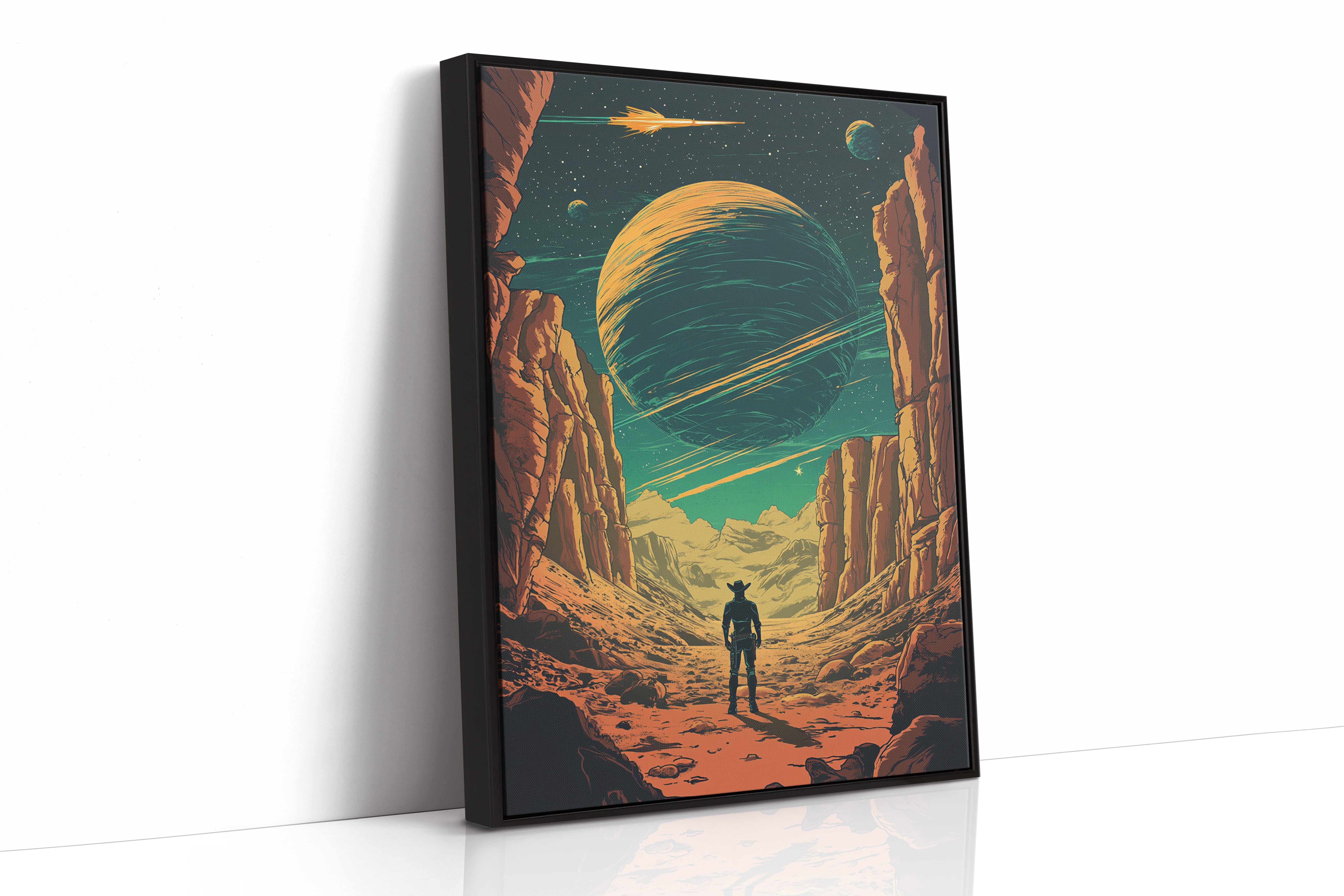 AL0780 - Premium Art Print - Black Framed Canvas image 1
