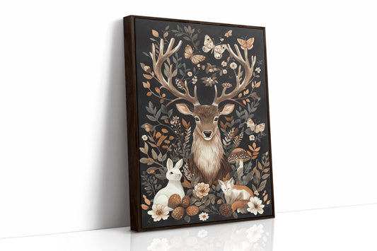 AL0024 - Premium Art Print - Brown Framed Canvas image 1