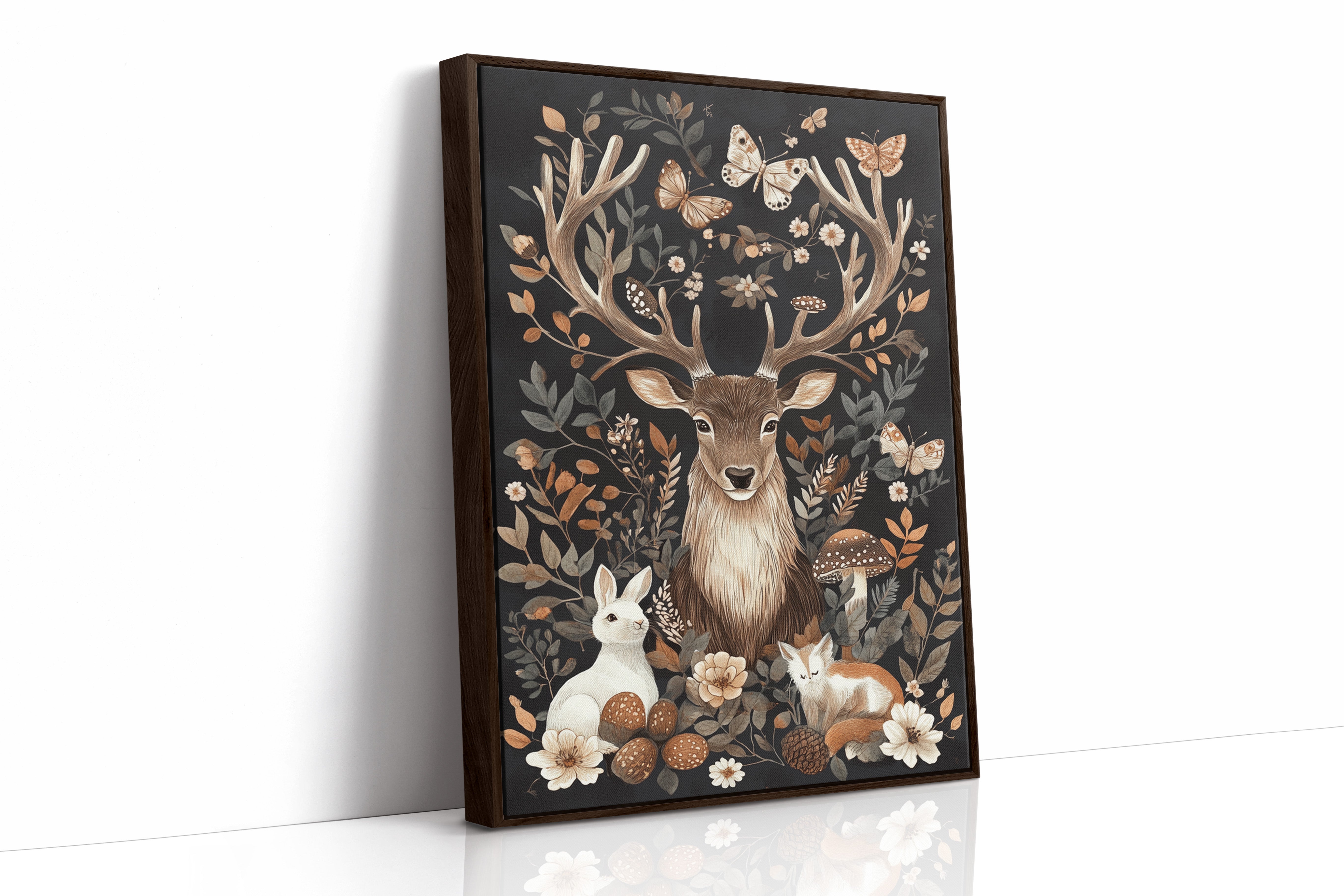 AL0024 - Premium Art Print - Brown Framed Canvas image 1