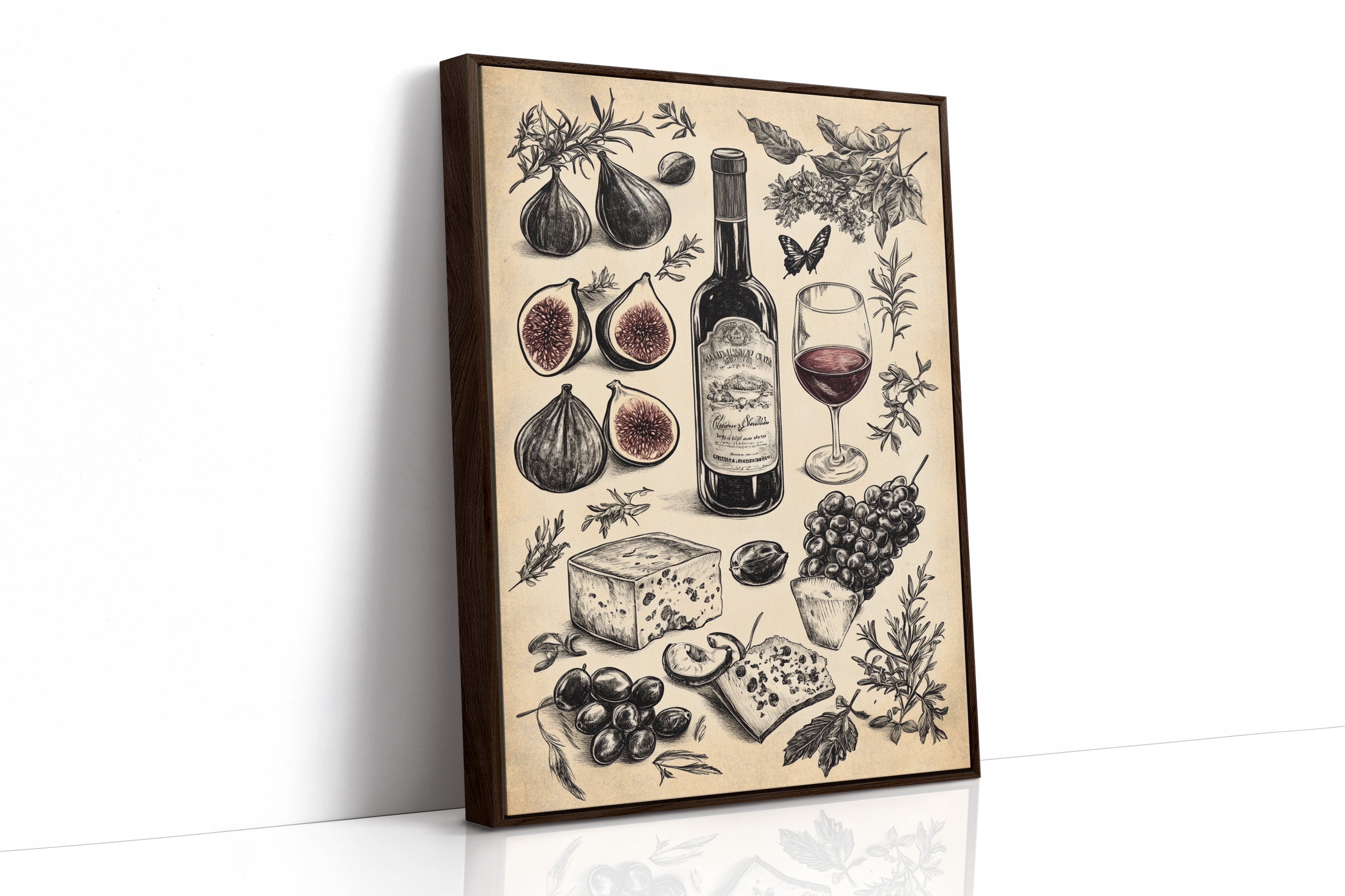 AL0035 - Premium Art Print - Brown Framed Canvas image 1