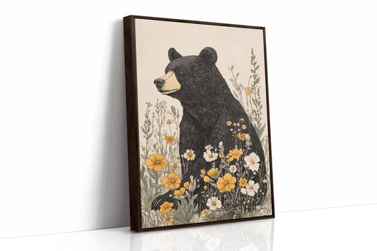 AL0039 - Premium Art Print - Brown Framed Canvas image 1