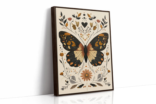 AL0040 - Premium Art Print - Brown Framed Canvas image 1