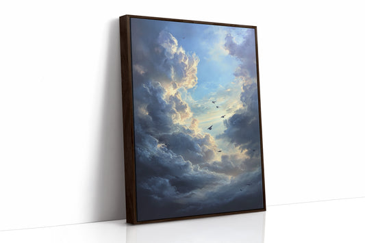 AL0046 - Premium Art Print - Brown Framed Canvas image 1
