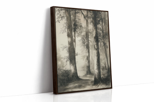 AL0052 - Premium Art Print - Brown Framed Canvas image 1