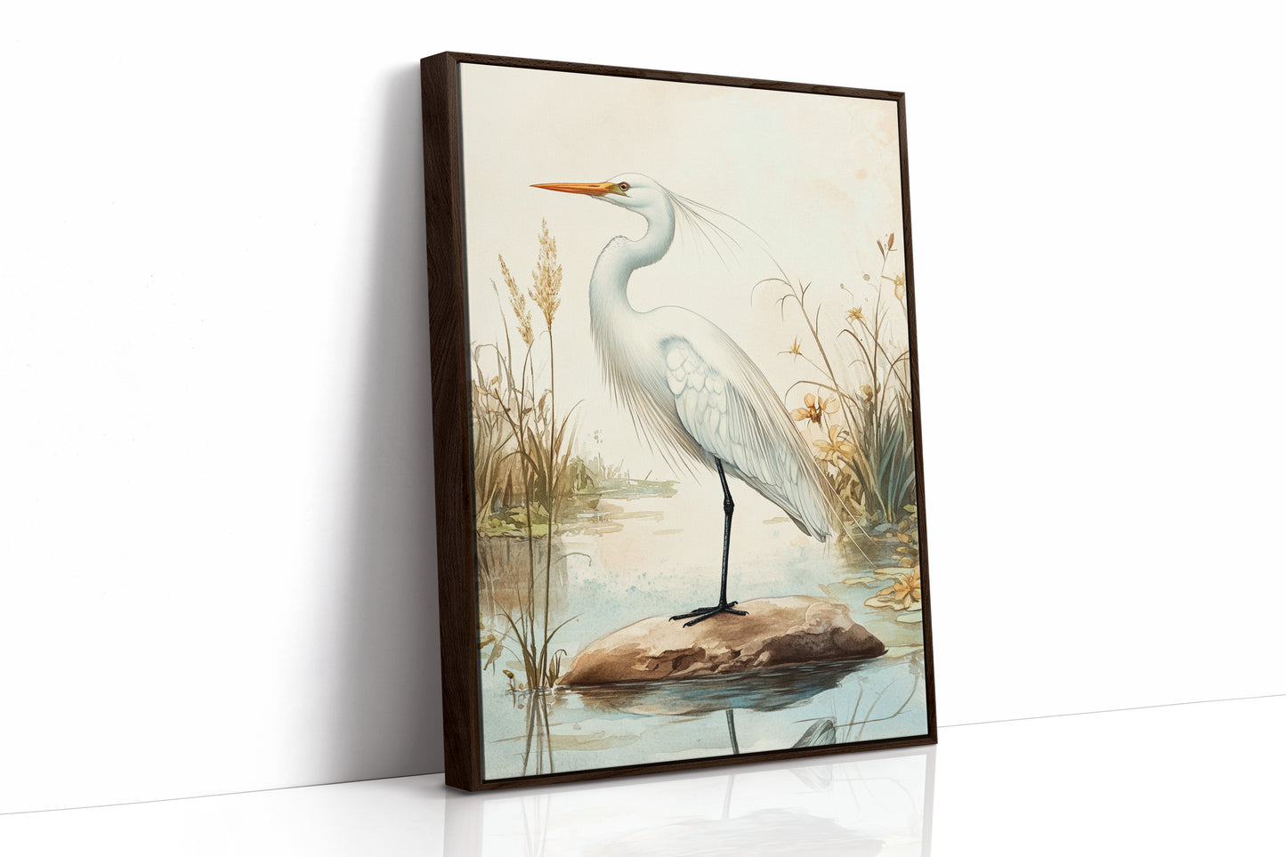 AL0059 - Premium Art Print - Brown Framed Canvas image 1