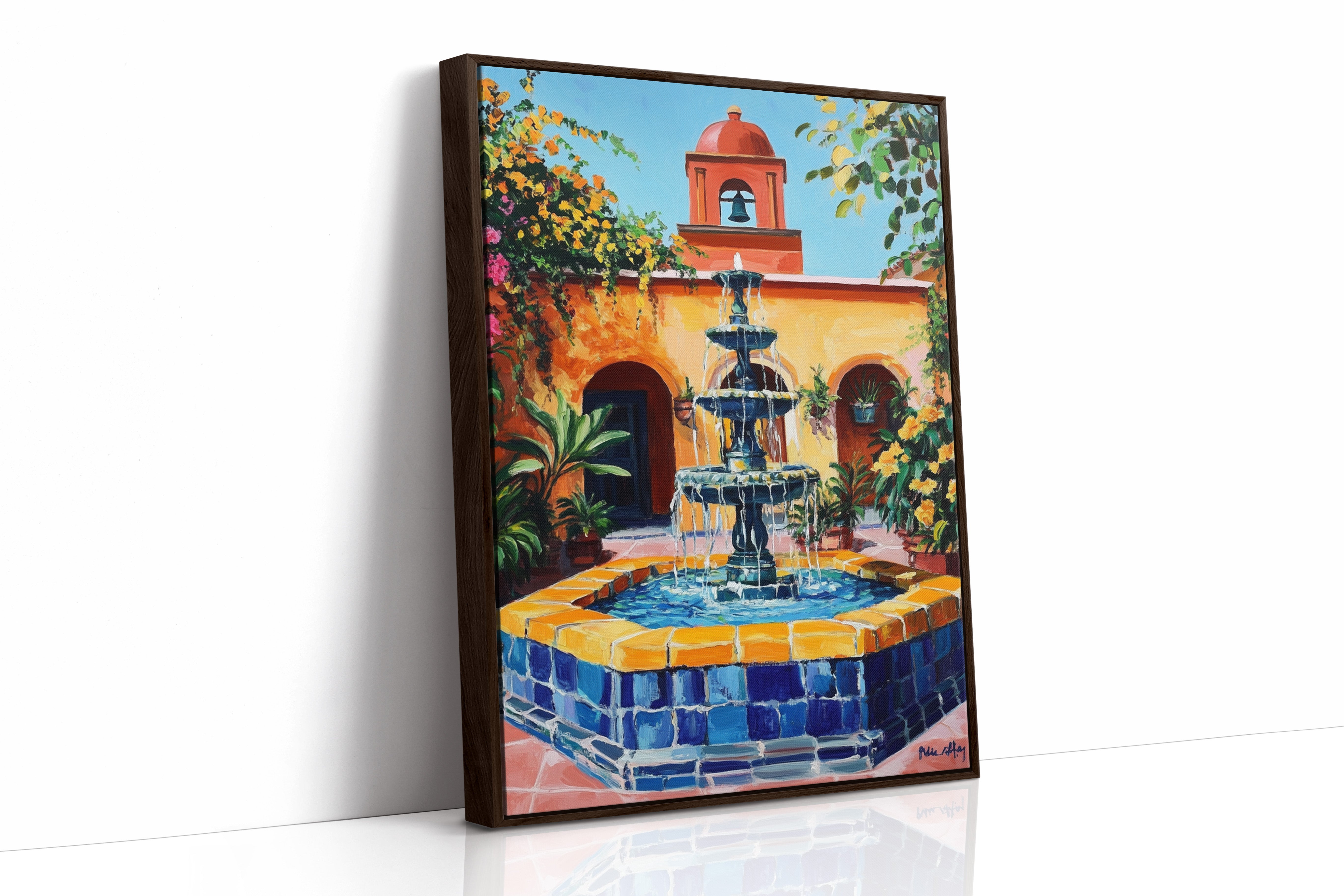 AL0061 - Premium Art Print - Brown Framed Canvas image 1