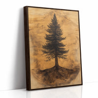 AL0065 - Premium Art Print - Brown Framed Canvas image 1