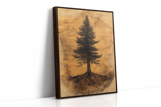 AL0065 - Premium Art Print - Brown Framed Canvas image 1