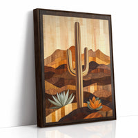 AL0072 - Premium Art Print - Brown Framed Canvas image 1
