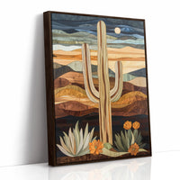 AL0073 - Premium Art Print - Brown Framed Canvas image 1
