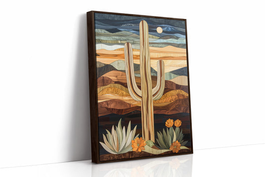 AL0073 - Premium Art Print - Brown Framed Canvas image 1