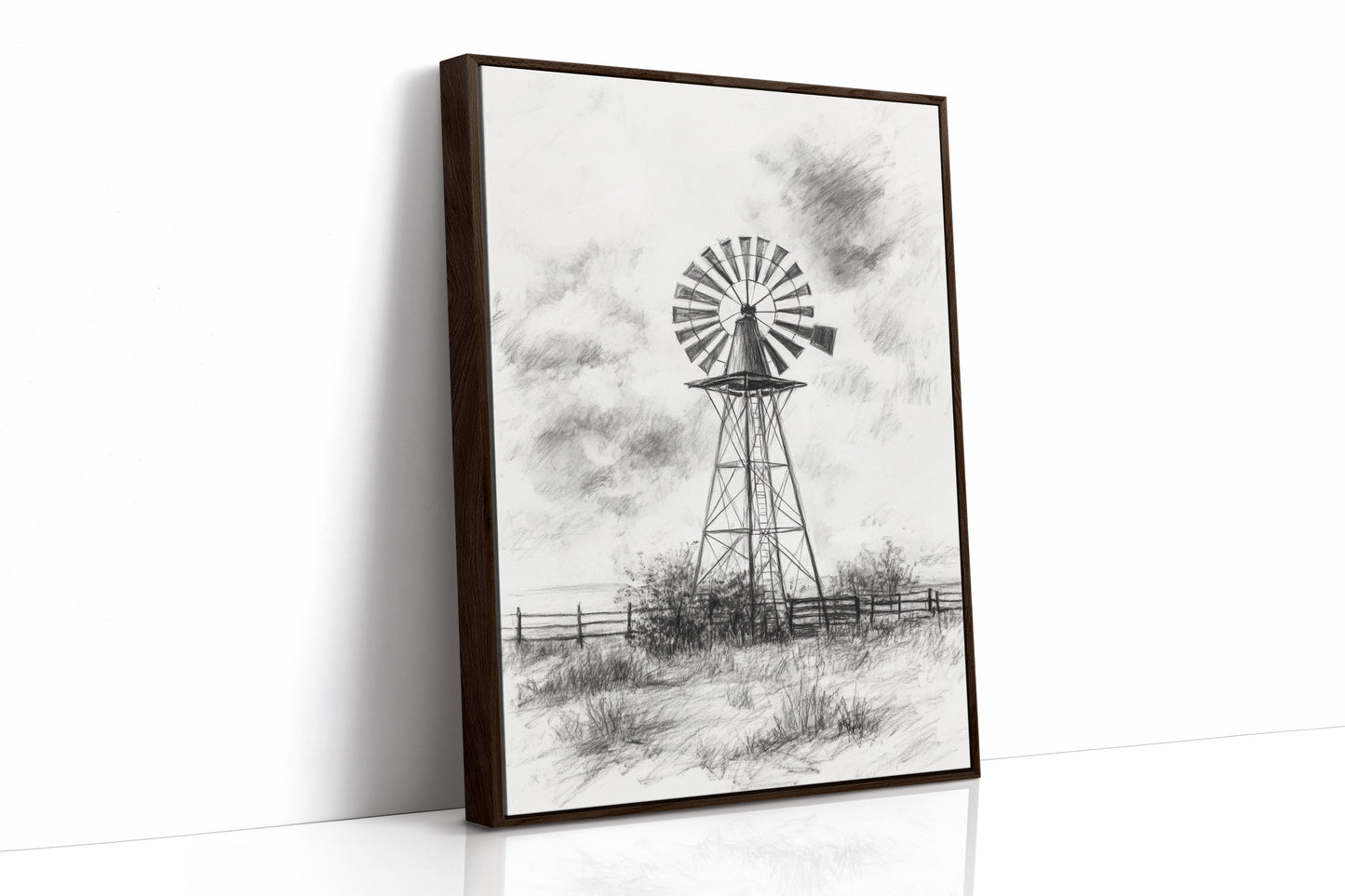 AL0076 - Premium Art Print - Brown Framed Canvas image 1