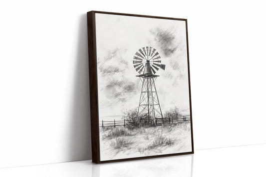 AL0076 - Premium Art Print - Brown Framed Canvas image 1