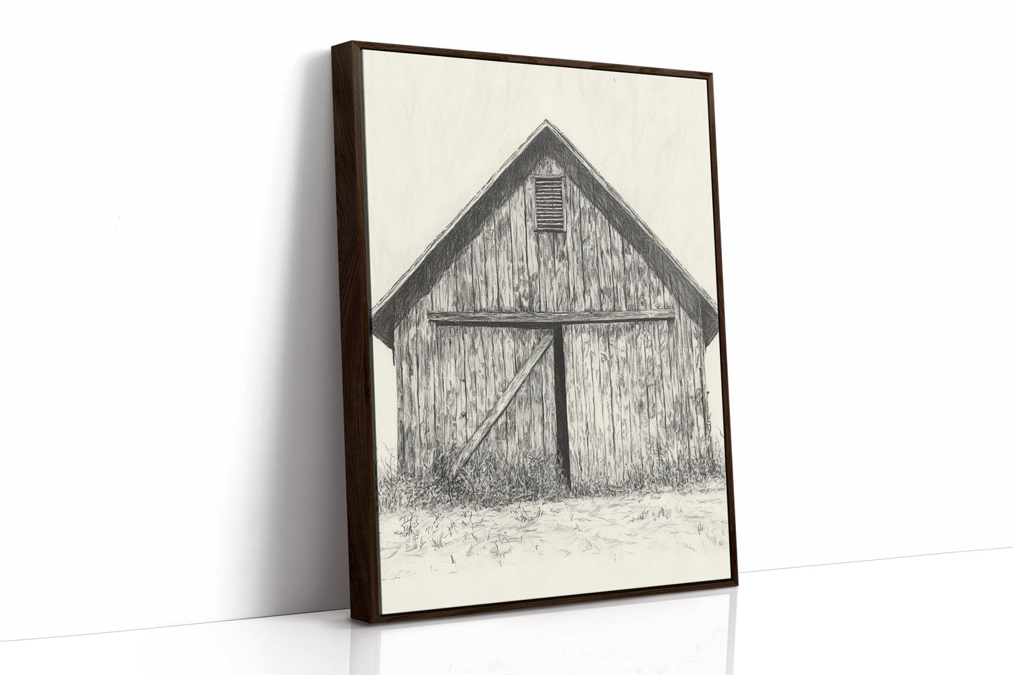 AL0079 - Premium Art Print - Brown Framed Canvas image 1