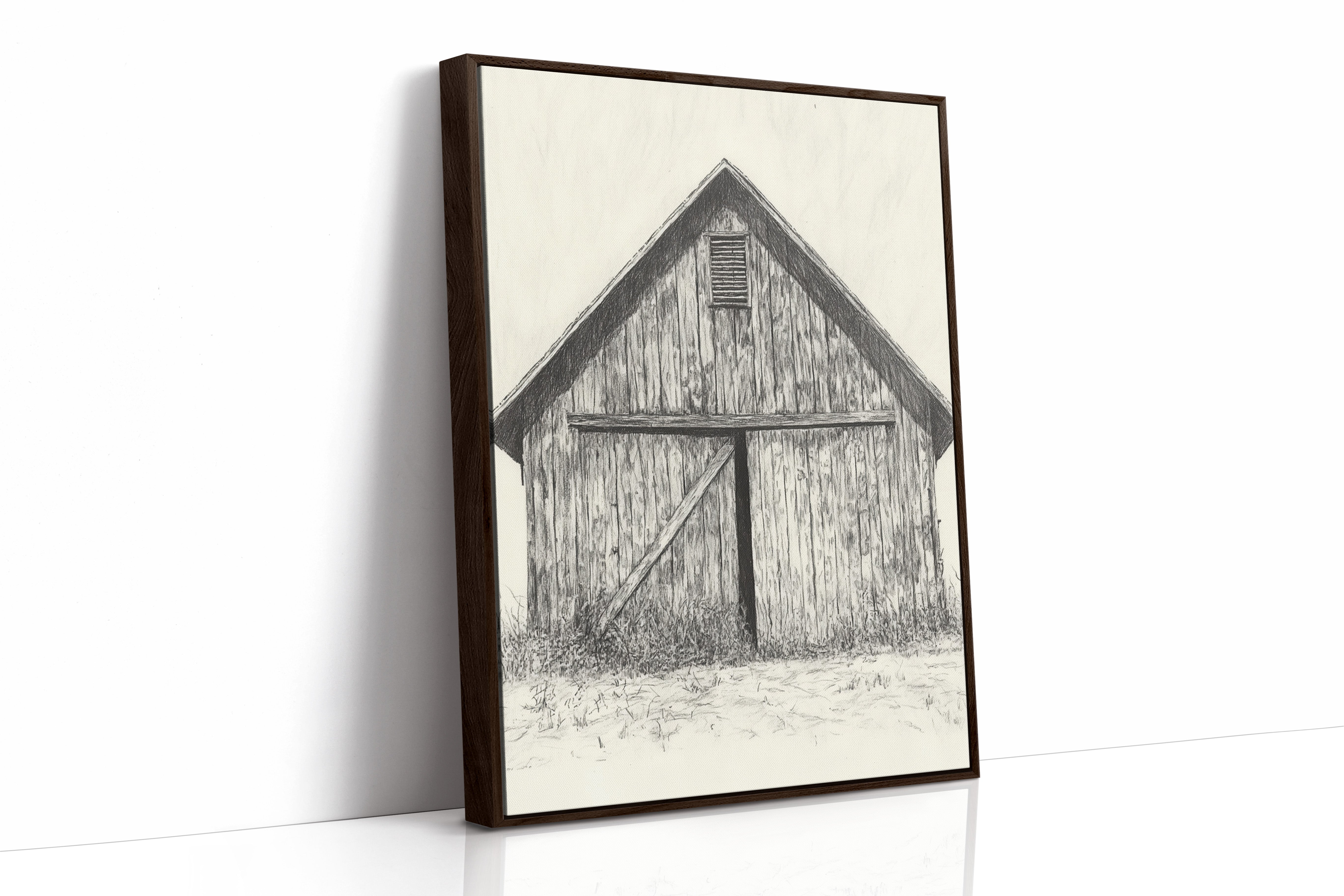 AL0079 - Premium Art Print - Brown Framed Canvas image 1