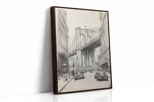 AL0088 - Premium Art Print - Brown Framed Canvas image 1