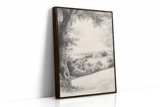 AL0089 - Premium Art Print - Brown Framed Canvas image 1