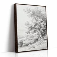 AL0090 - Premium Art Print - Brown Framed Canvas image 1