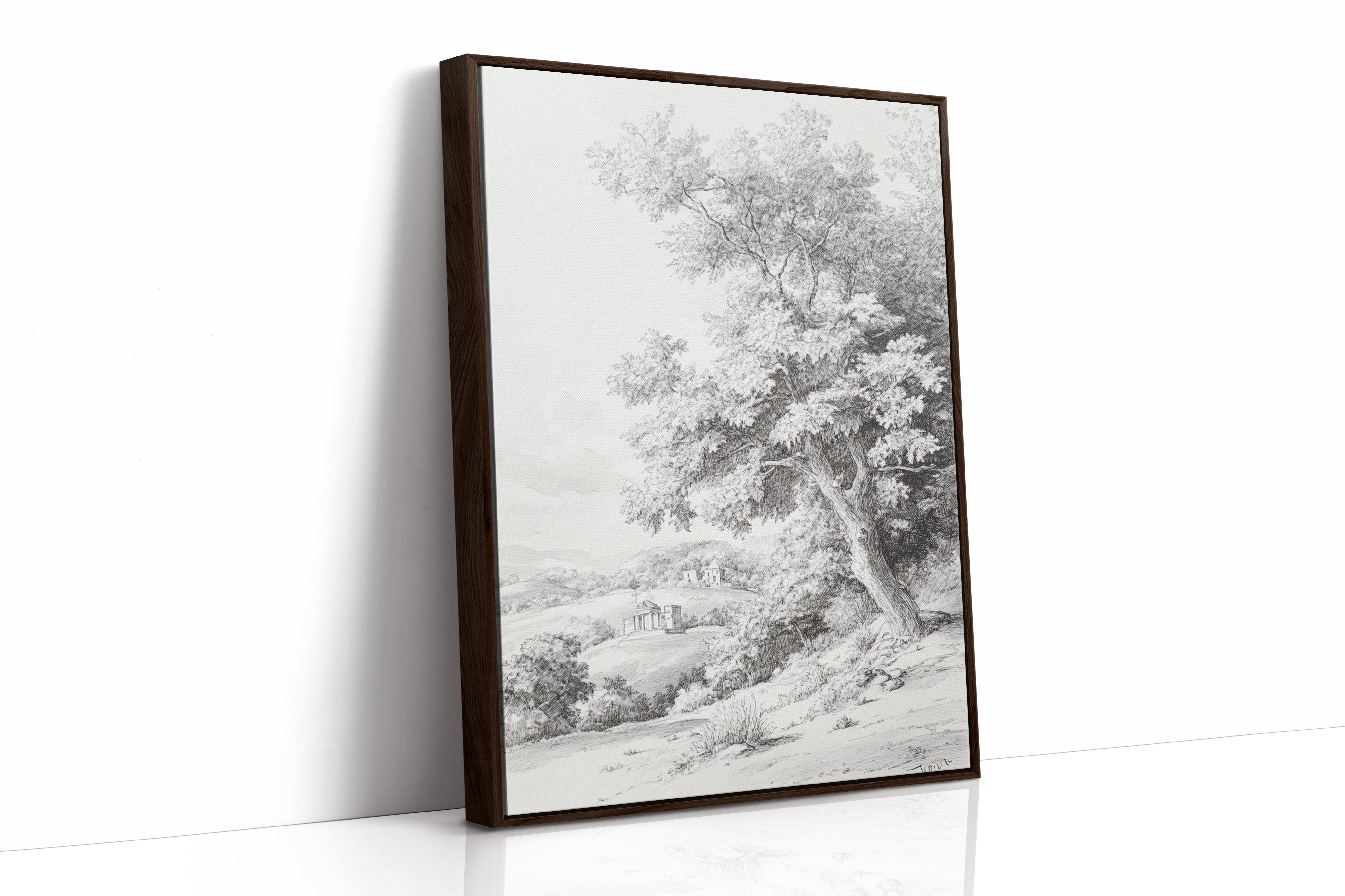AL0090 - Premium Art Print - Brown Framed Canvas image 1
