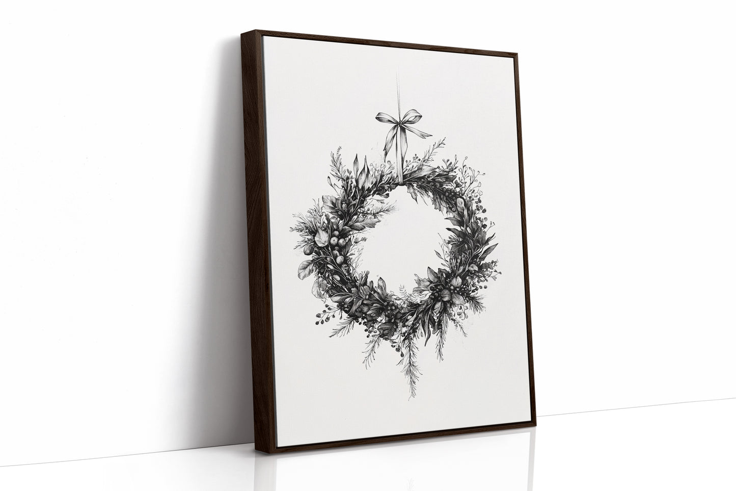 AL0095 - Premium Art Print - Brown Framed Canvas image 1