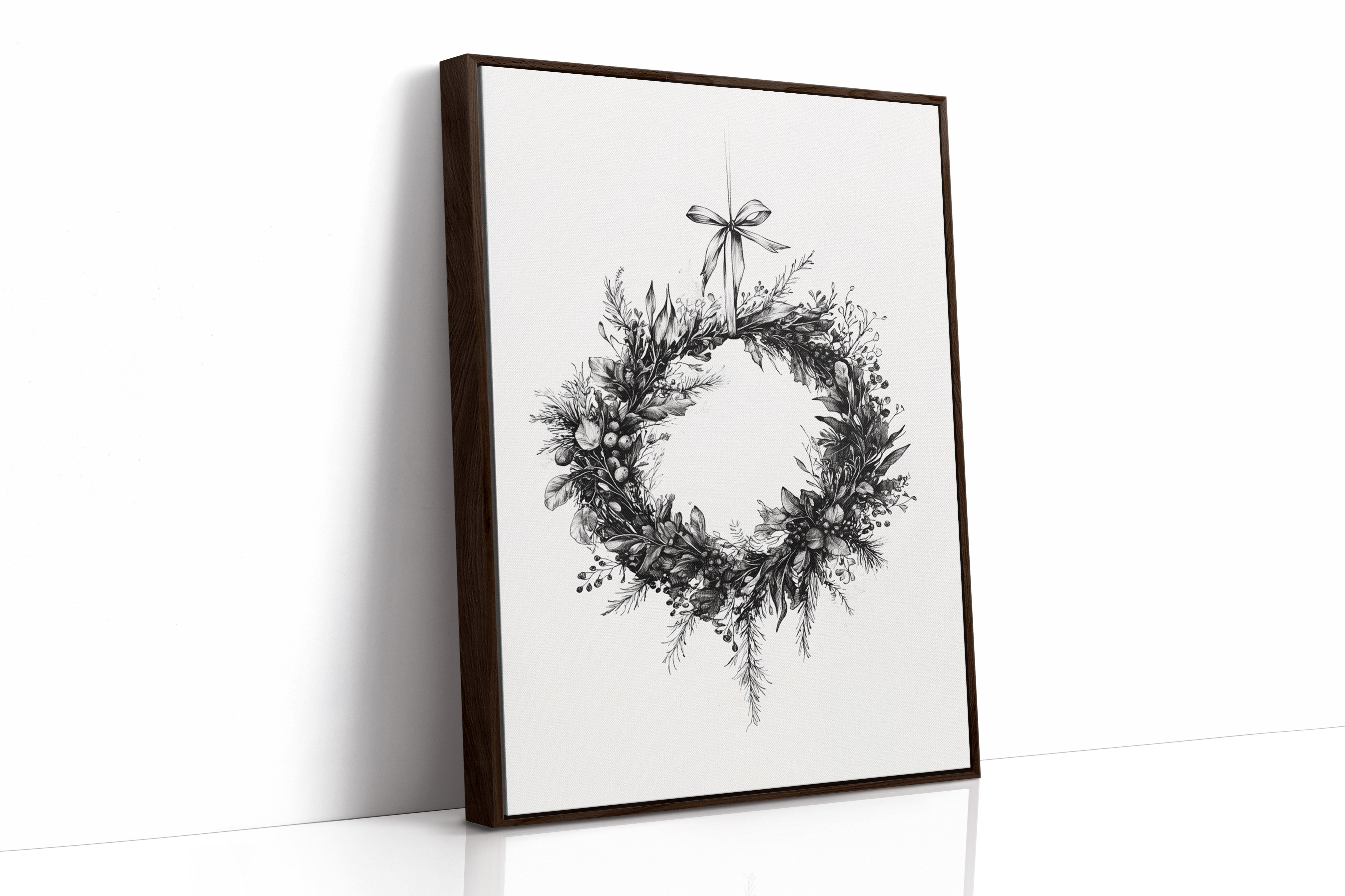 AL0095 - Premium Art Print - Brown Framed Canvas image 1