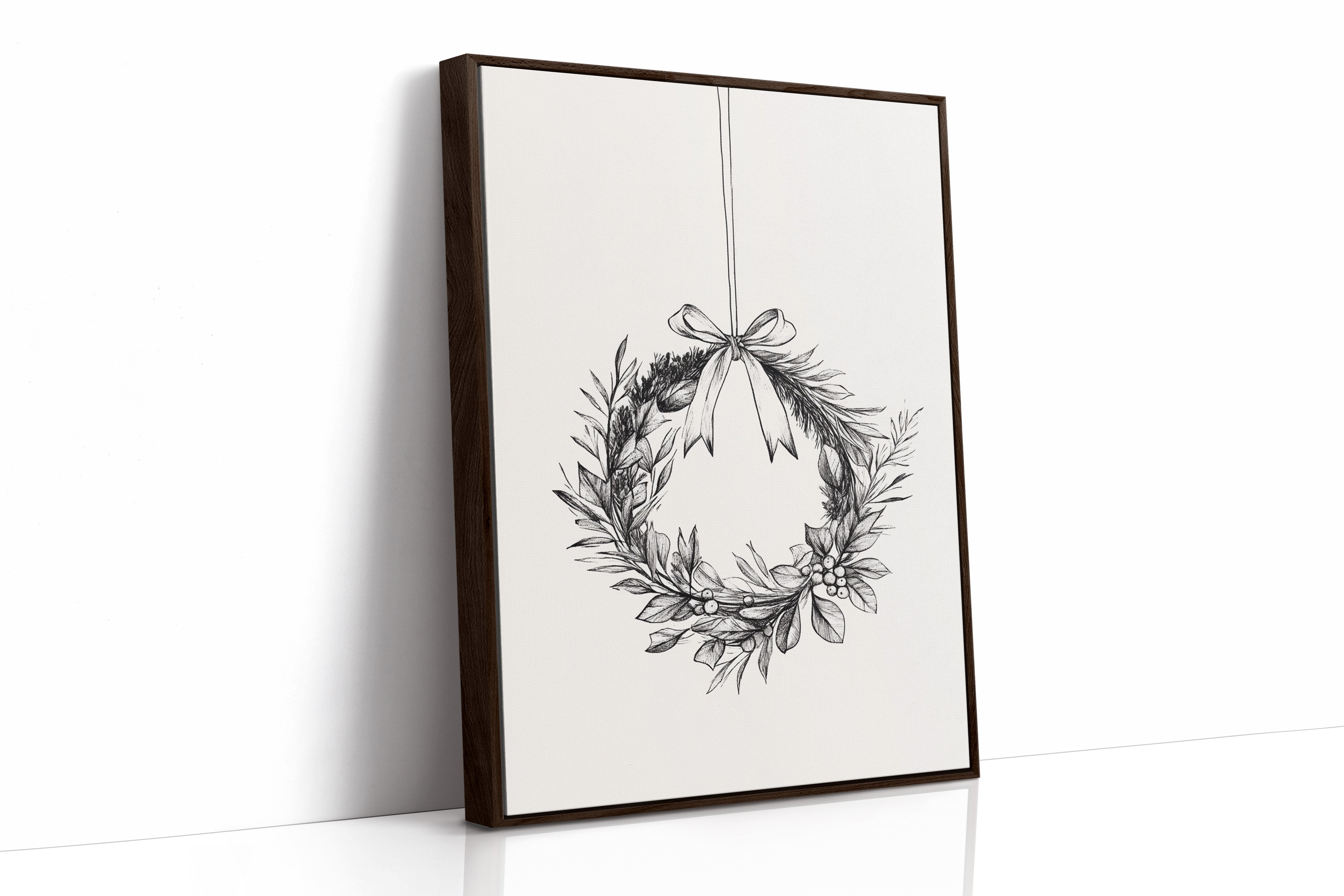 AL0096 - Premium Art Print - Brown Framed Canvas image 1