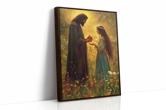 AL0112 - Premium Art Print - Brown Framed Canvas image 1