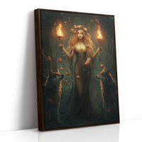 AL0113 - Premium Art Print - Brown Framed Canvas image 1