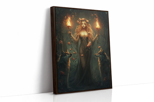 AL0113 - Premium Art Print - Brown Framed Canvas image 1