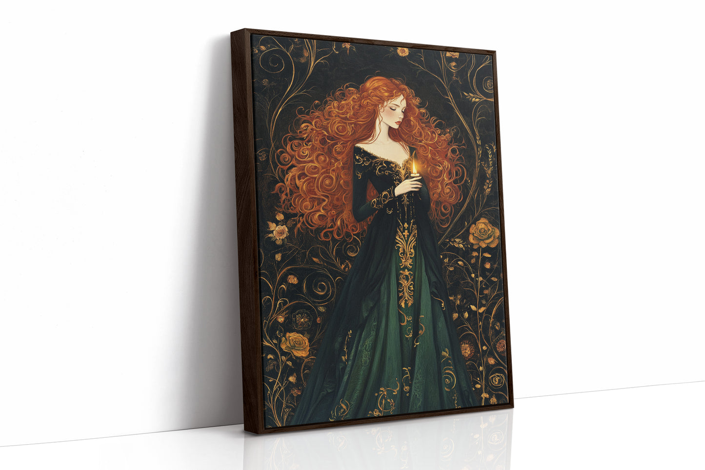 AL0120 - Premium Art Print - Brown Framed Canvas image 1