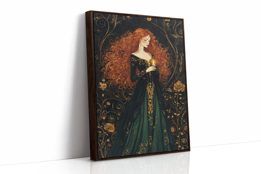 AL0120 - Premium Art Print - Brown Framed Canvas image 1