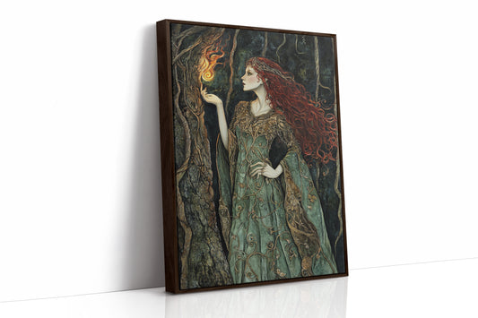 AL0125 - Premium Art Print - Brown Framed Canvas image 1