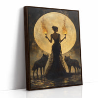 AL0130 - Premium Art Print - Brown Framed Canvas image 1