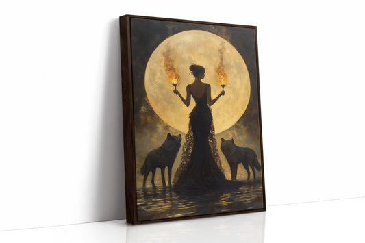 AL0130 - Premium Art Print - Brown Framed Canvas image 1