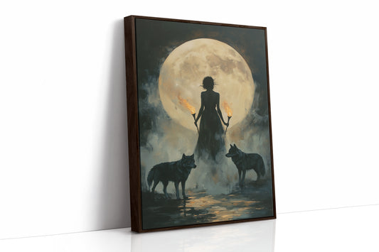 AL0131 - Premium Art Print - Brown Framed Canvas image 1