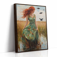 AL0132 - Premium Art Print - Brown Framed Canvas image 1
