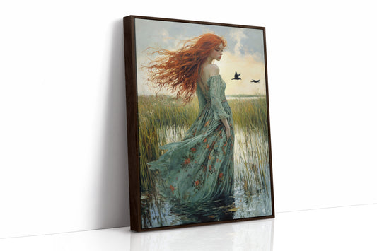 AL0133 - Premium Art Print - Brown Framed Canvas image 1