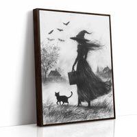 AL0163 - Premium Art Print - Brown Framed Canvas image 1