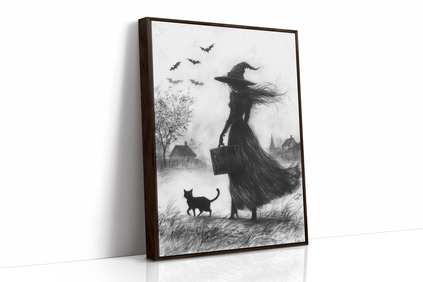 AL0163 - Premium Art Print - Brown Framed Canvas image 1