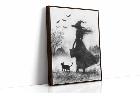AL0163 - Premium Art Print - Brown Framed Canvas image 1