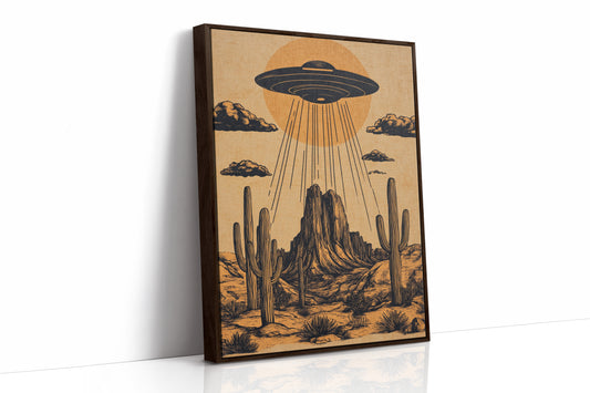 AL0183 - Premium Art Print - Brown Framed Canvas image 1