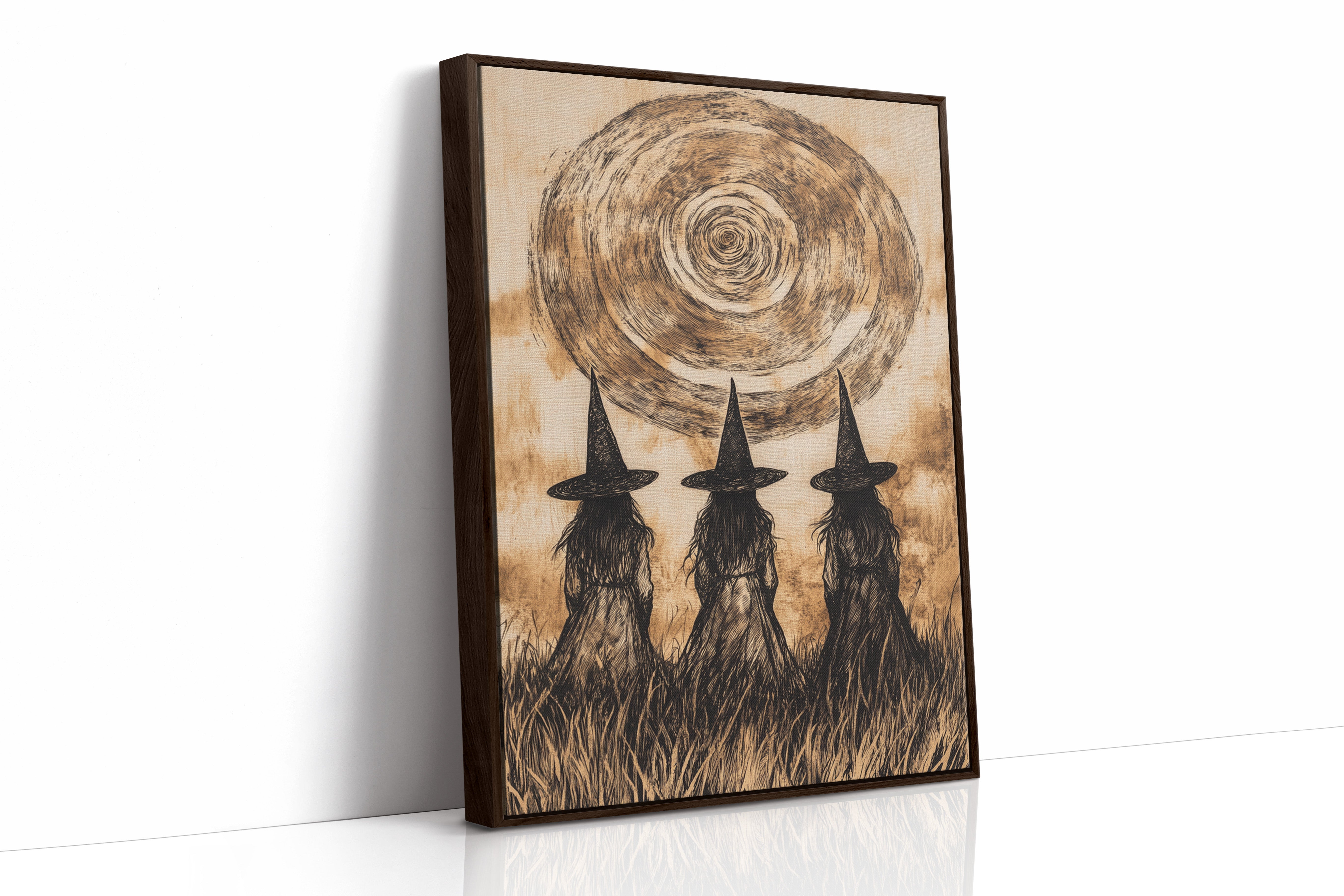 AL0207 - Premium Art Print - Brown Framed Canvas image 1