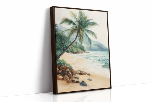 AL0209 - Premium Art Print - Brown Framed Canvas image 1
