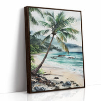AL0210 - Premium Art Print - Brown Framed Canvas image 1