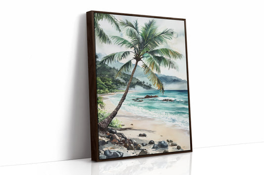 AL0210 - Premium Art Print - Brown Framed Canvas image 1