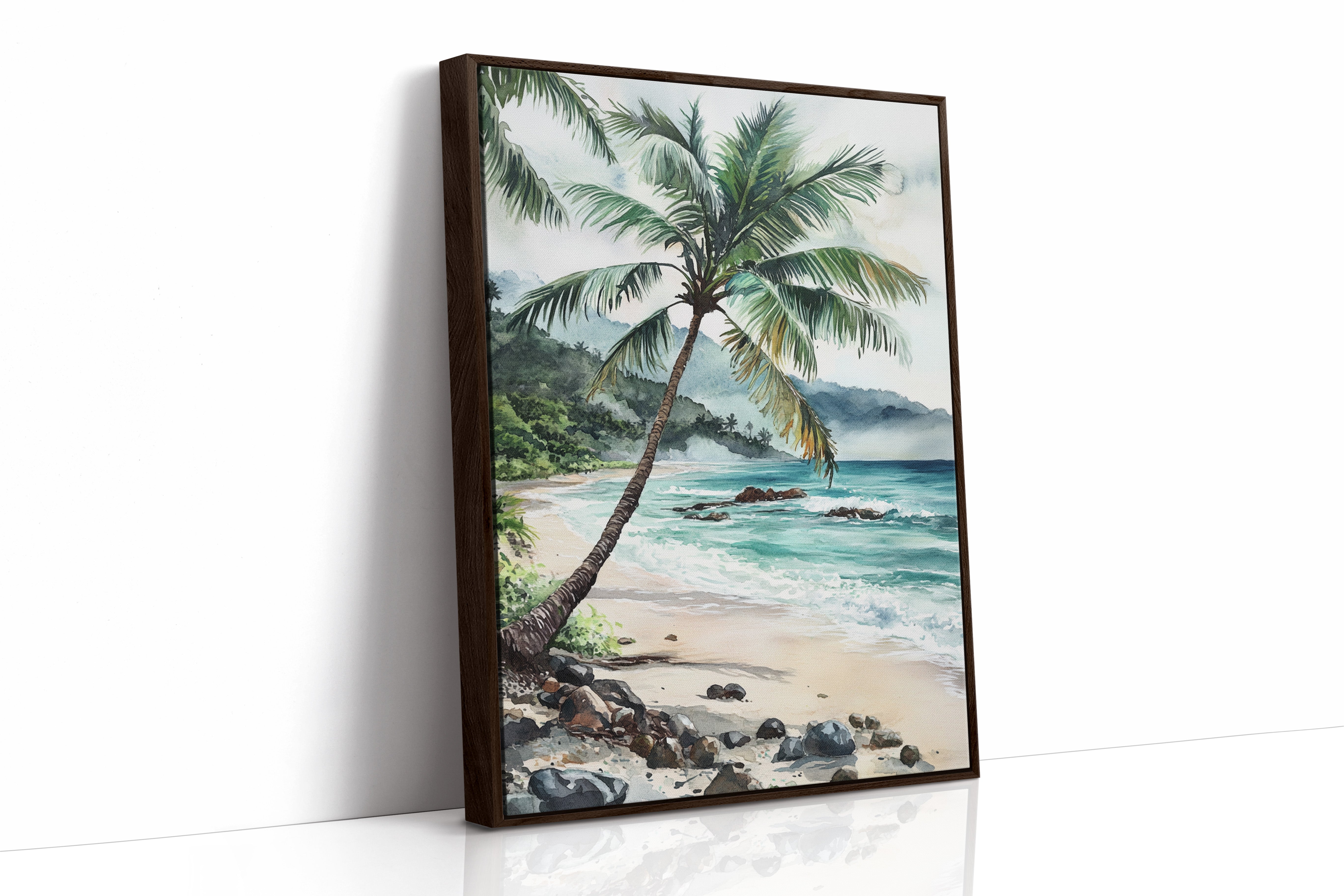 AL0210 - Premium Art Print - Brown Framed Canvas image 1