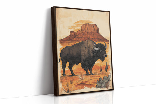 AL0229 - Premium Art Print - Brown Framed Canvas image 1