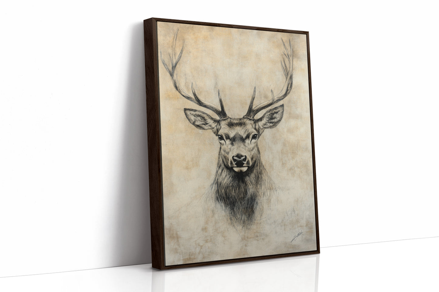 AL0235 - Premium Art Print - Brown Framed Canvas image 1