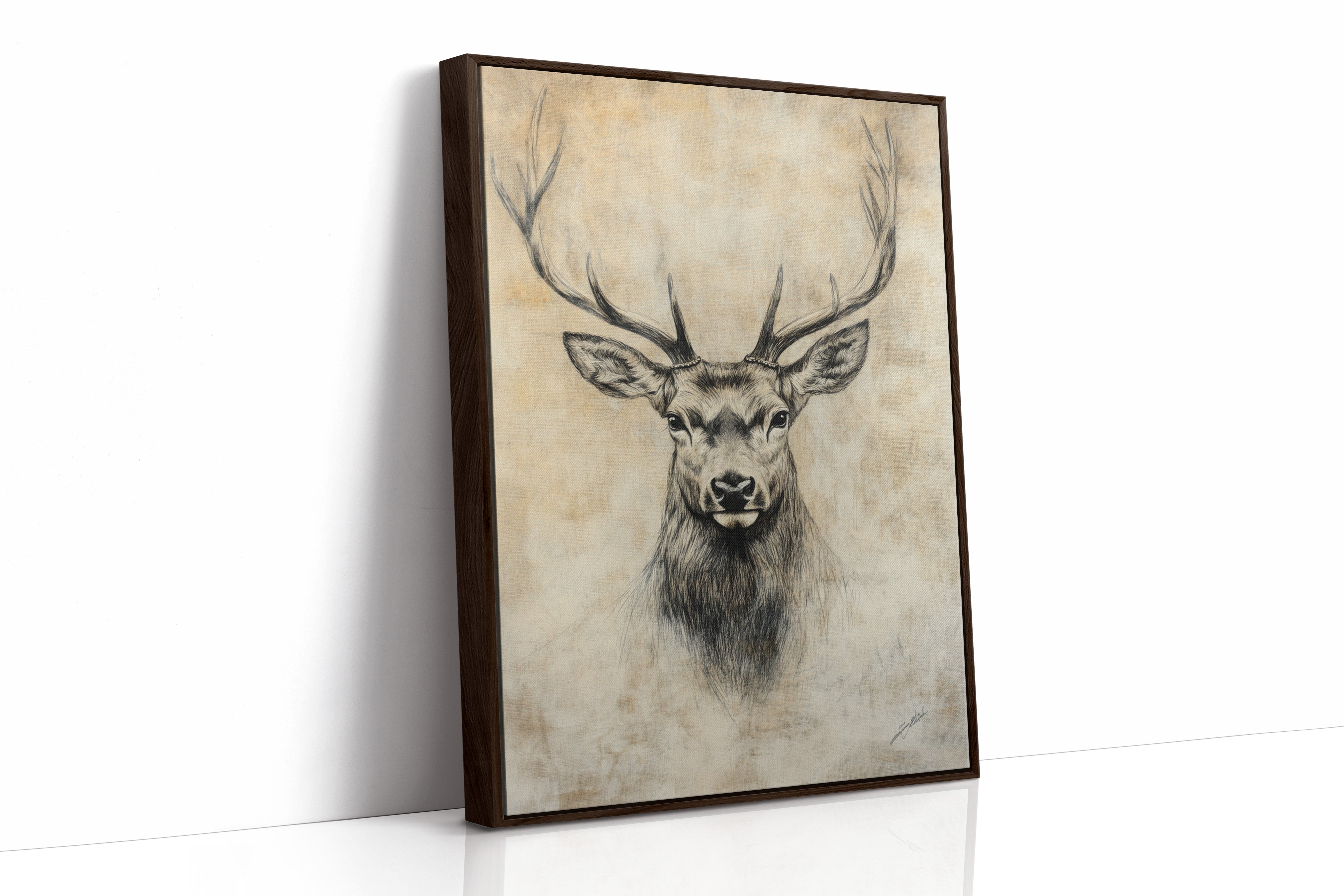 AL0235 - Premium Art Print - Brown Framed Canvas image 1